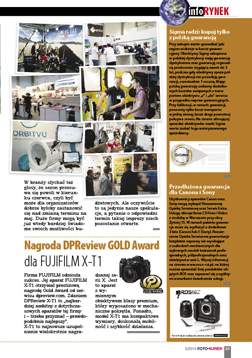 Nagroda DPReview GOLD Award dla FUJIFILM X-T1